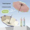 Macaron Automatic Umbrella with Sectional Closing Anti-Rebound Foldable Umbrella for Sun and Rain, Windproof, Sunscreen, Sunshad
