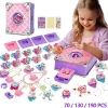 Magic Jewelry Making Kit 3D Magic DIY Jewel Rings Keychain Creative Handmade Craft Box Set for Girls Xmas Birthday Gifts