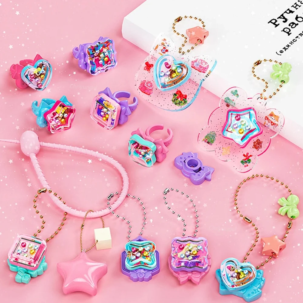 Magic Jewelry Making Kit 3D Magic DIY Jewel Rings Keychain Creative Handmade Craft Box Set for Girls Xmas Birthday Gifts - Image 3