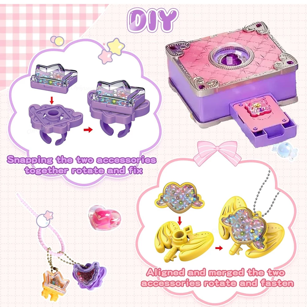 Magic Jewelry Making Kit 3D Magic DIY Jewel Rings Keychain Creative Handmade Craft Box Set for Girls Xmas Birthday Gifts - Image 2