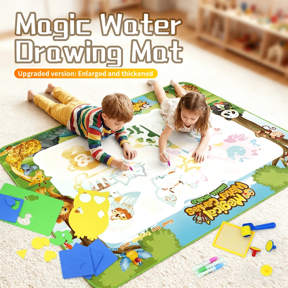 Magic Water Drawing Mat Extra Large Water Doodle Toy Set Painting Board Children Educational Toys Gift for Kids Multiple Size - Image 2
