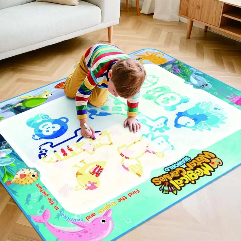 Magic Water Drawing Mat Extra Large Water Doodle Toy Set Painting Board Children Educational Toys Gift for Kids Multiple Size - Image 3