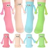 Magnetic Holding Hands Socks Novelty Funny Women Men Couple Socks Valentine's Gifts For Couples Anniversary Best Friends Teens
