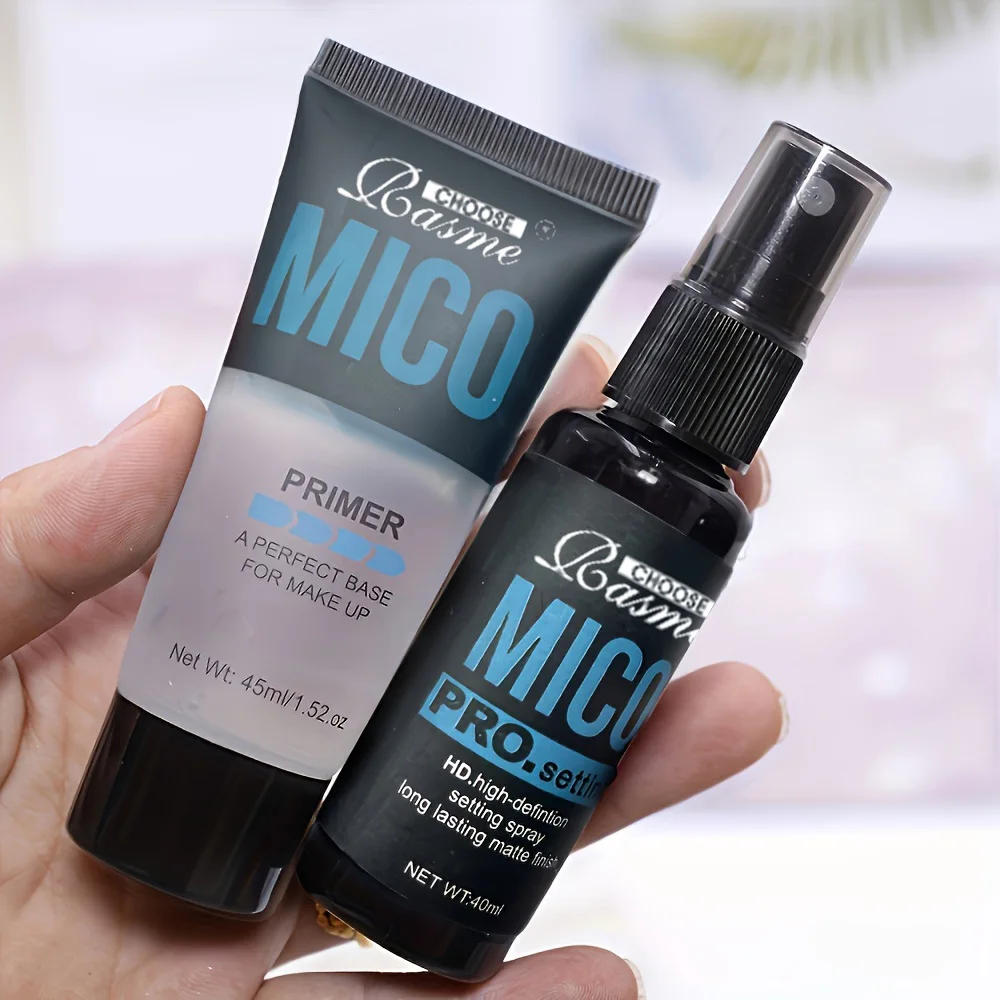 Makeup Set Of Makeup Primer + Setting Spray, Invisible Pore Color Rendering Hold Makeup, For Base Makeup And Makeup Finishing
