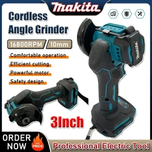 Makita Cordless Angle Grinder 3 Inch Angle Grinder Cordless 3 Inch Electirc CUT OFF Tool Cutting Circular Saw Power Tool