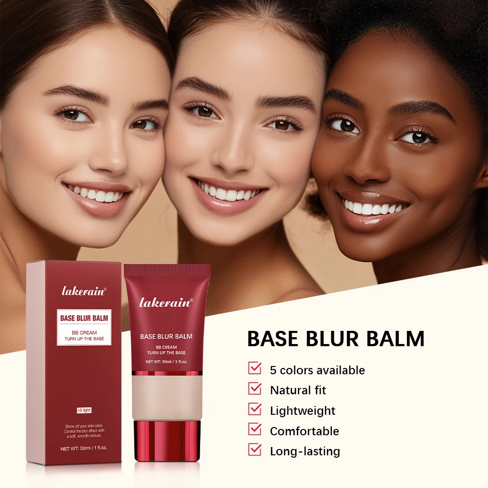 Matte Foundation Base Blur Soft Focus Matte Full Coverage Natural Fit Face Makeup Lightweight Long-Lasting Concealer BB Cream - Image 5