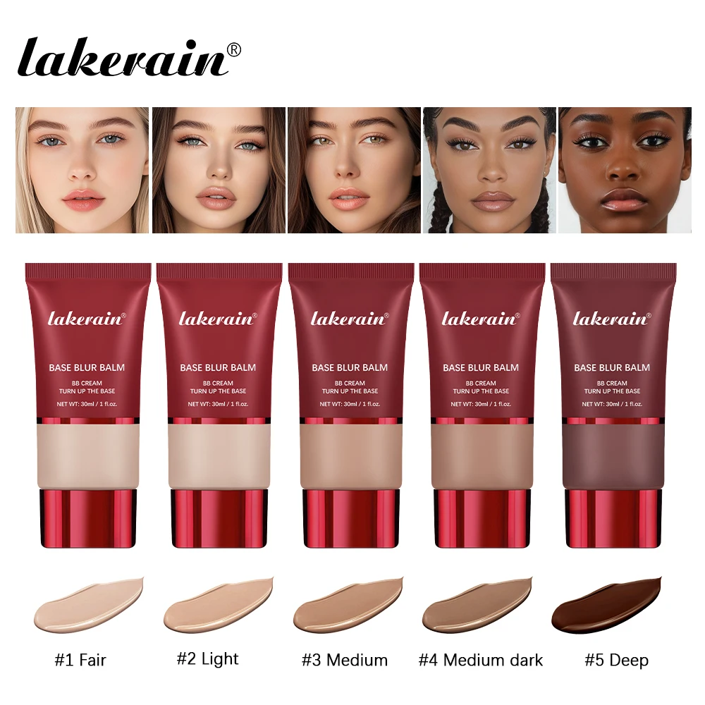 Matte Foundation Base Blur Soft Focus Matte Full Coverage Natural Fit Face Makeup Lightweight Long-Lasting Concealer BB Cream