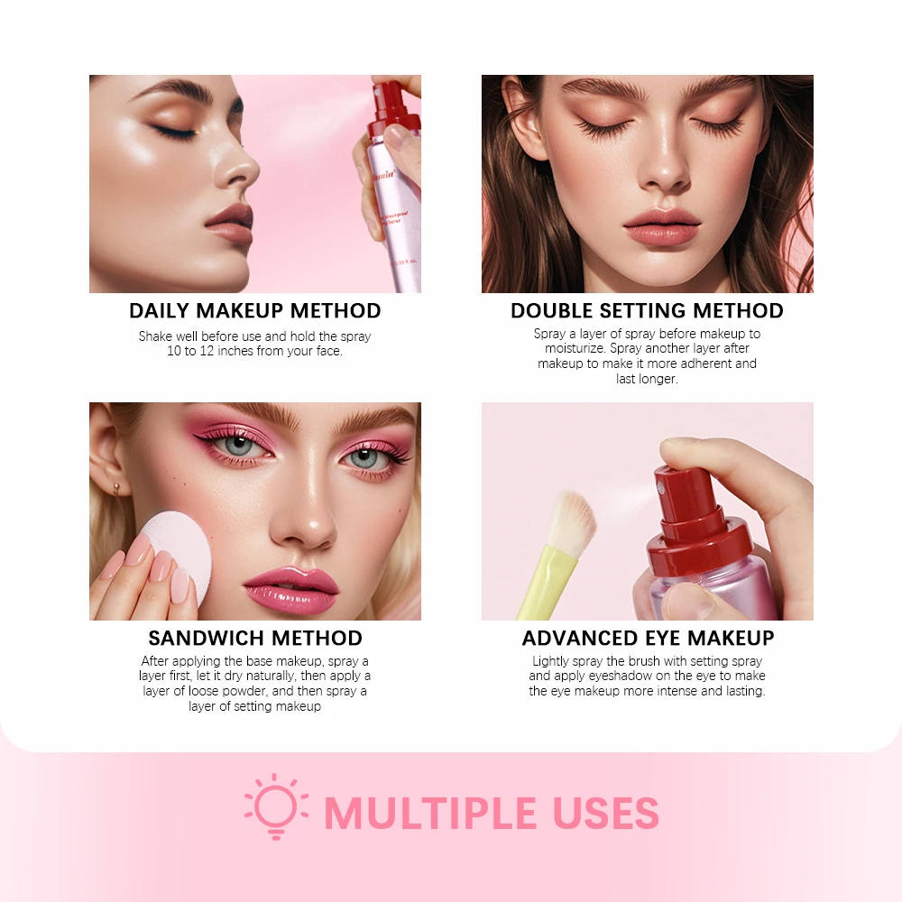 Mattifying Waterproof Setting Spray Glossy Matte Base Makeup Control Oil Non-Sticky Waterproof Make-up Fixer Spray for All Skin - Image 6
