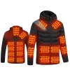 Men Heated Jacket USB Winter Outdoor Electric Heating Male Bobojaco Warm Sprots Thermal Coat Clothing Heatable Men's Parka