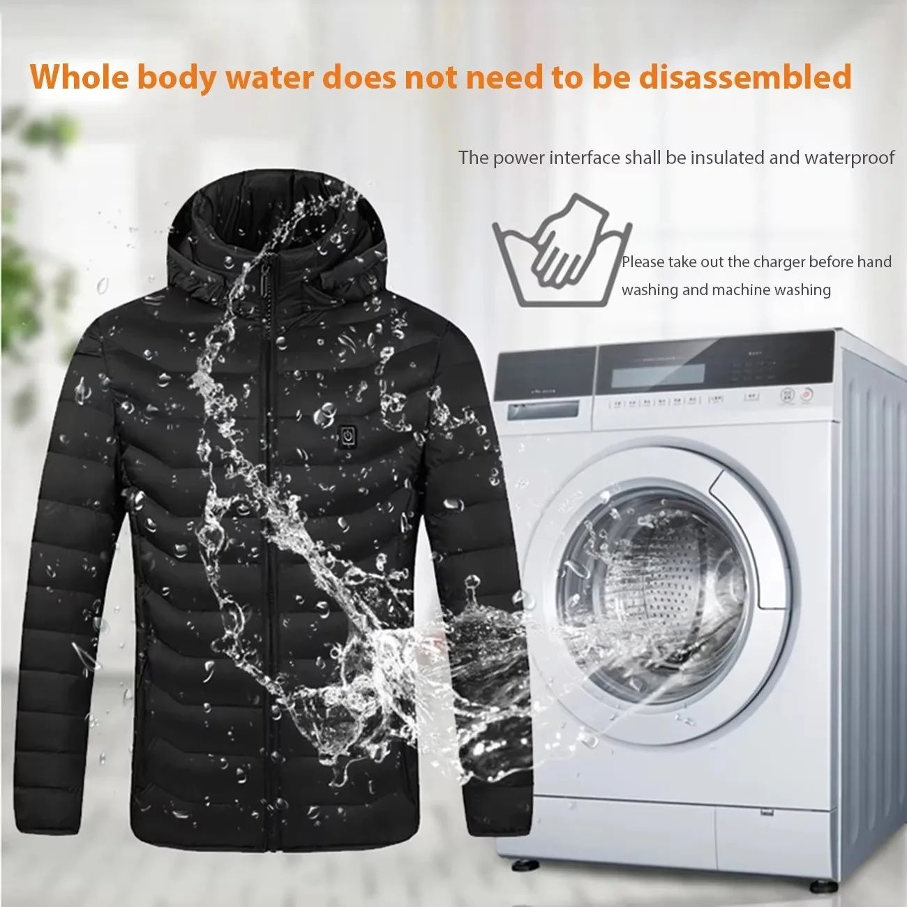Men Heated Jacket USB Winter Outdoor Electric Heating Male Bobojaco Warm Sprots Thermal Coat Clothing Heatable Men's Parka - Image 3