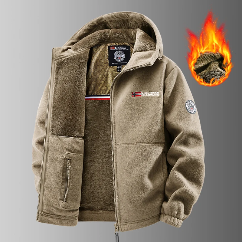 Men Heated Jacket Winter Polar Fleece Jacket Men Thermal Fleece Tactical Sports Coat Militar Softshell Hiking Outdoor Army Jacke - Image 3