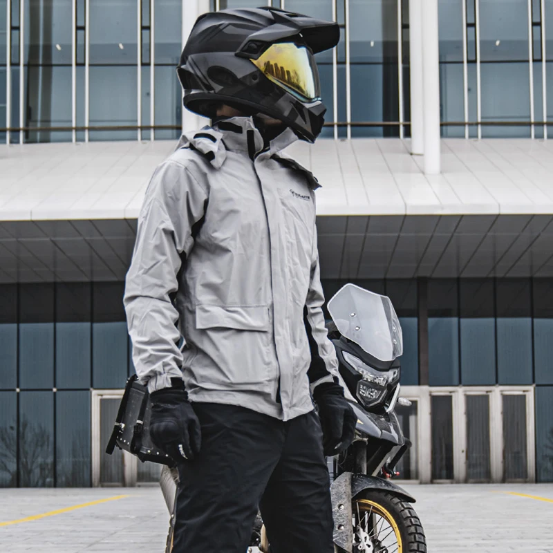 Men Motorcycle Raincoat Motorbike Rain Suit Moto Raincoat Rain Coat Jacket Pants Biker Rain Set Waterproof Motorcyclist Women - Image 4