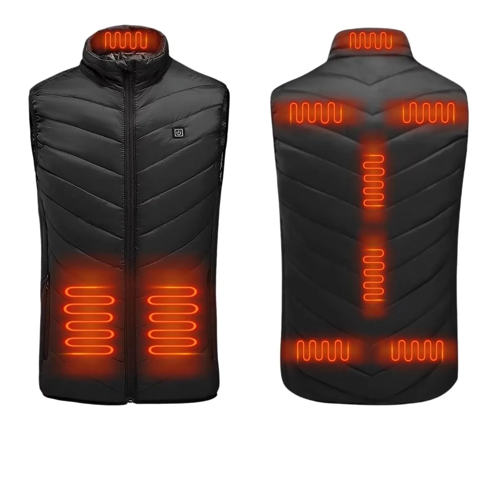 Men USB Infrared 17 Heating Areas Vest Jacket Men Winter Electric Heated Vest Waistcoat For Sports Hiking Oversized 5XL - Image 6