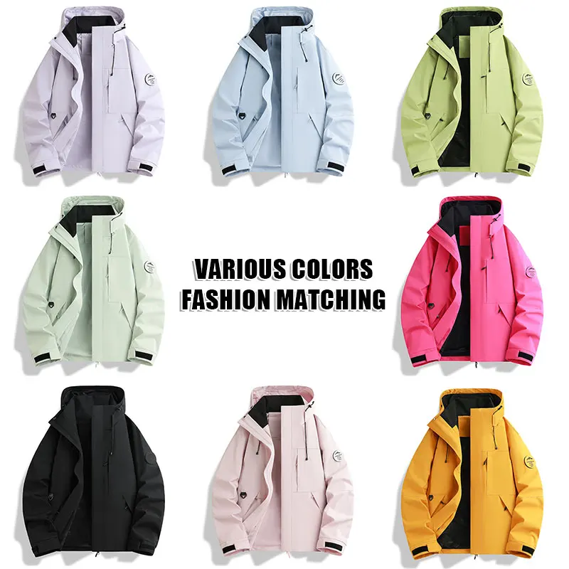 Men Waterproof Hiking Jackets Unisex Hooded Outdoor Fishing Trekking Windbreaker Spring Autumn Women's Lightweight Camping Coats - Image 3