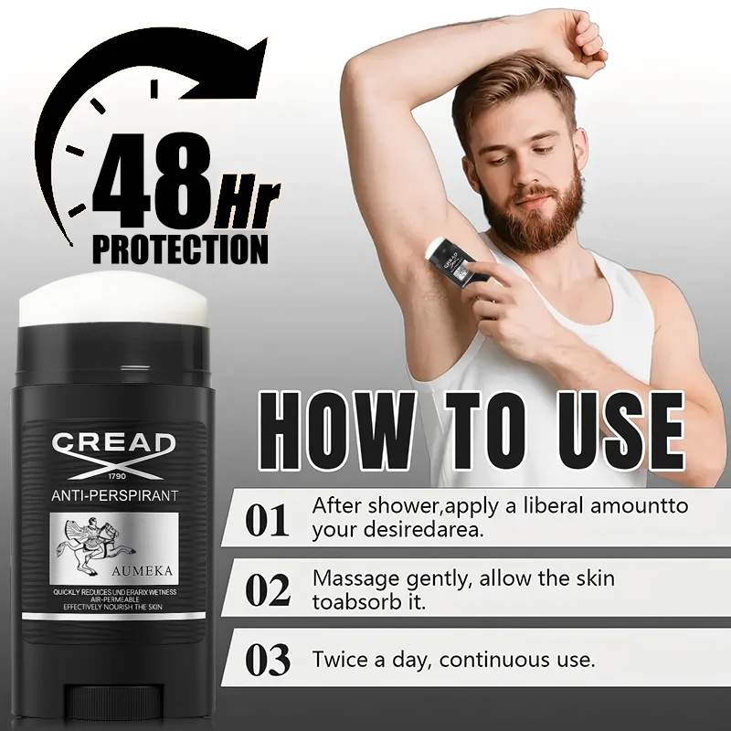 Men's Stick Cleaning Armpit Antiperspirant Deodorant Women's Portable Solid Perfume Ointment - Image 3