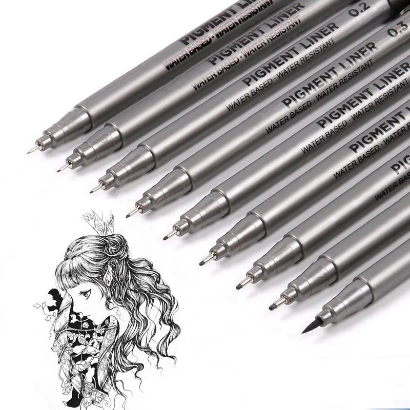 Micron Ink Marker Pen Sketch Stationery Set Art Supplies Drawing Pen Pigment Liner Sketching Needle Pen - Image 2