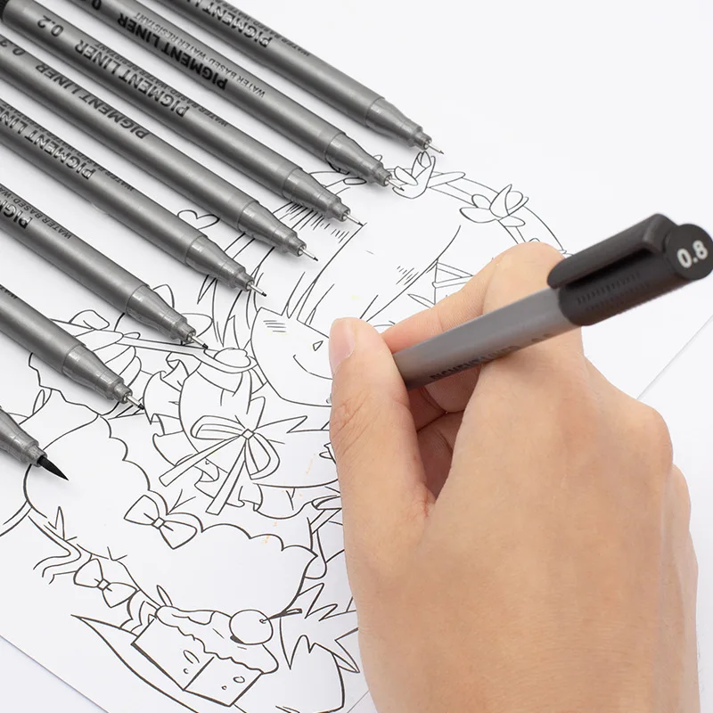 Micron Ink Marker Pen Sketch Stationery Set Art Supplies Drawing Pen Pigment Liner Sketching Needle Pen - Image 3