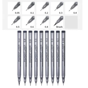 Micron Ink Marker Pen Sketch Stationery Set Art Supplies Drawing Pen Pigment Liner Sketching Needle Pen