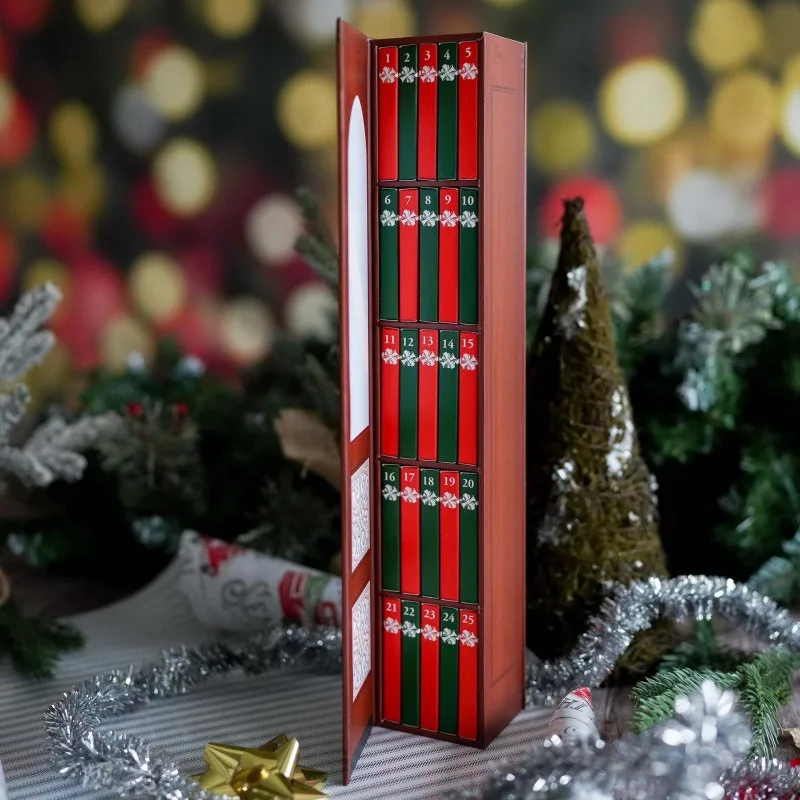 Mini Advent Calendar Book With 24 Book Bookshelf Christmas Countdown Calendar New Year Halloween Advent Calendar - Image 2
