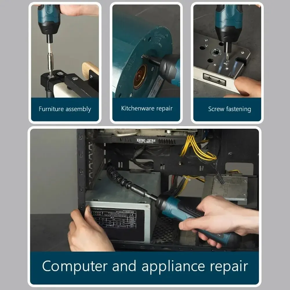 Mini Cordless Electric Screwdriver 1300mah Rechargeable Adjustment Multi-function Power Drill Disassembly Torque Repair Tools - Image 6