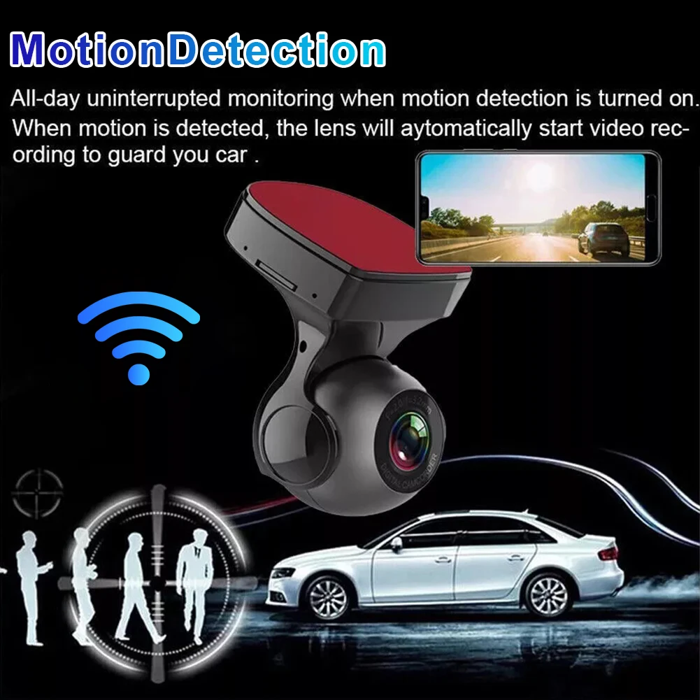 Mini Dash Cam Built-in WiFi Driving Video Recorder Night Vision Car Camera for Cars - Image 4