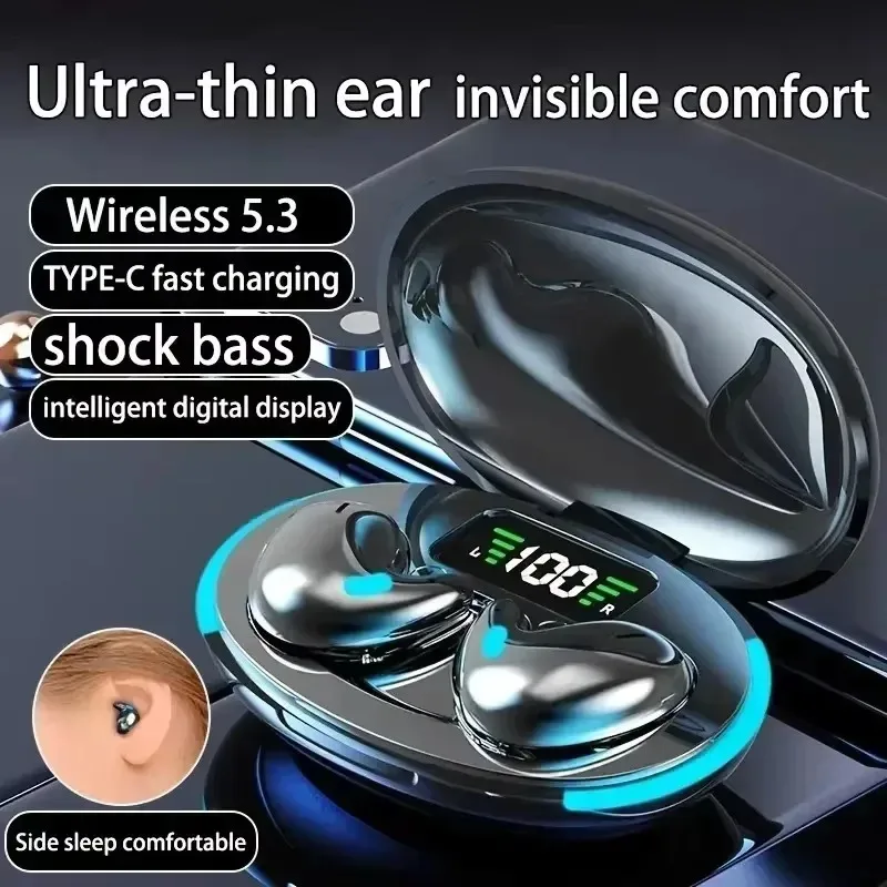 Mini Earpods Wireless Earphone Headphones Noise Reduction Sport Game Sleep Bluetooth 5.3 Earbuds HIFI Stereo Music Headset - Image 2