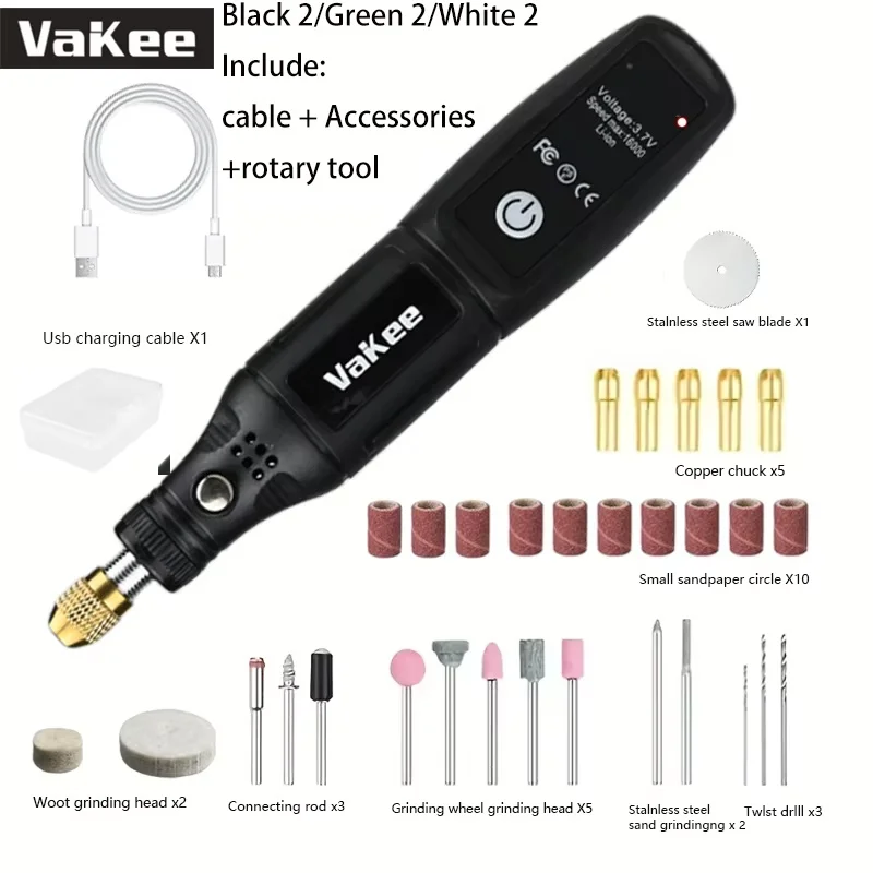 Mini Electric Drill USB Rechargeable Cordless Engraving Pen Dremel Tools Rotary Tool Cordless Hand Drill Mini Polisher for Hand - Image 6