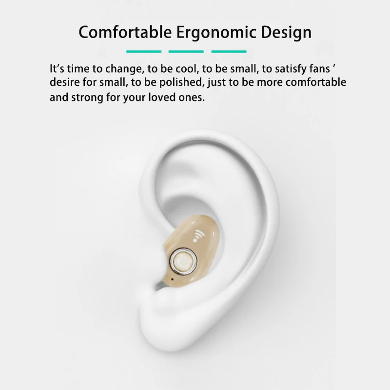 Mini Invisible Ture Wireless Earphone Noise Cancelling Bluetooth Headphones Handsfree Stereo Headset TWS Earbud With Microphone - Image 3