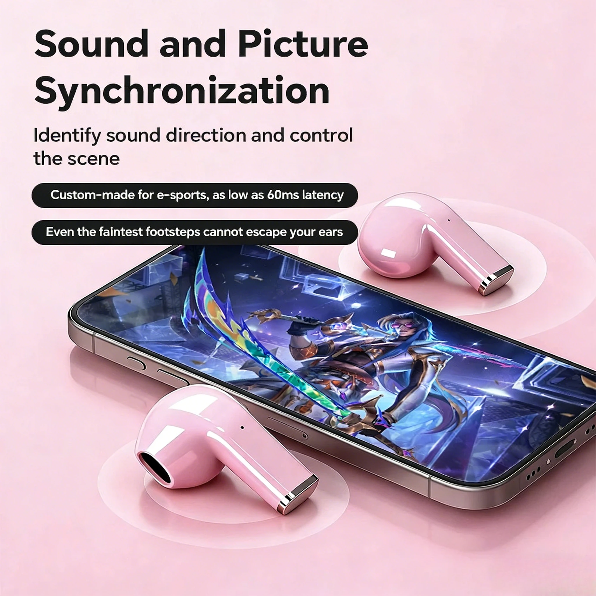 Mini TWS Wireless Bluetooth Earbuds Powerful Active Noise Cancellation Built-In Hands-Free Mic for Music Playback Voice Calls - Image 5