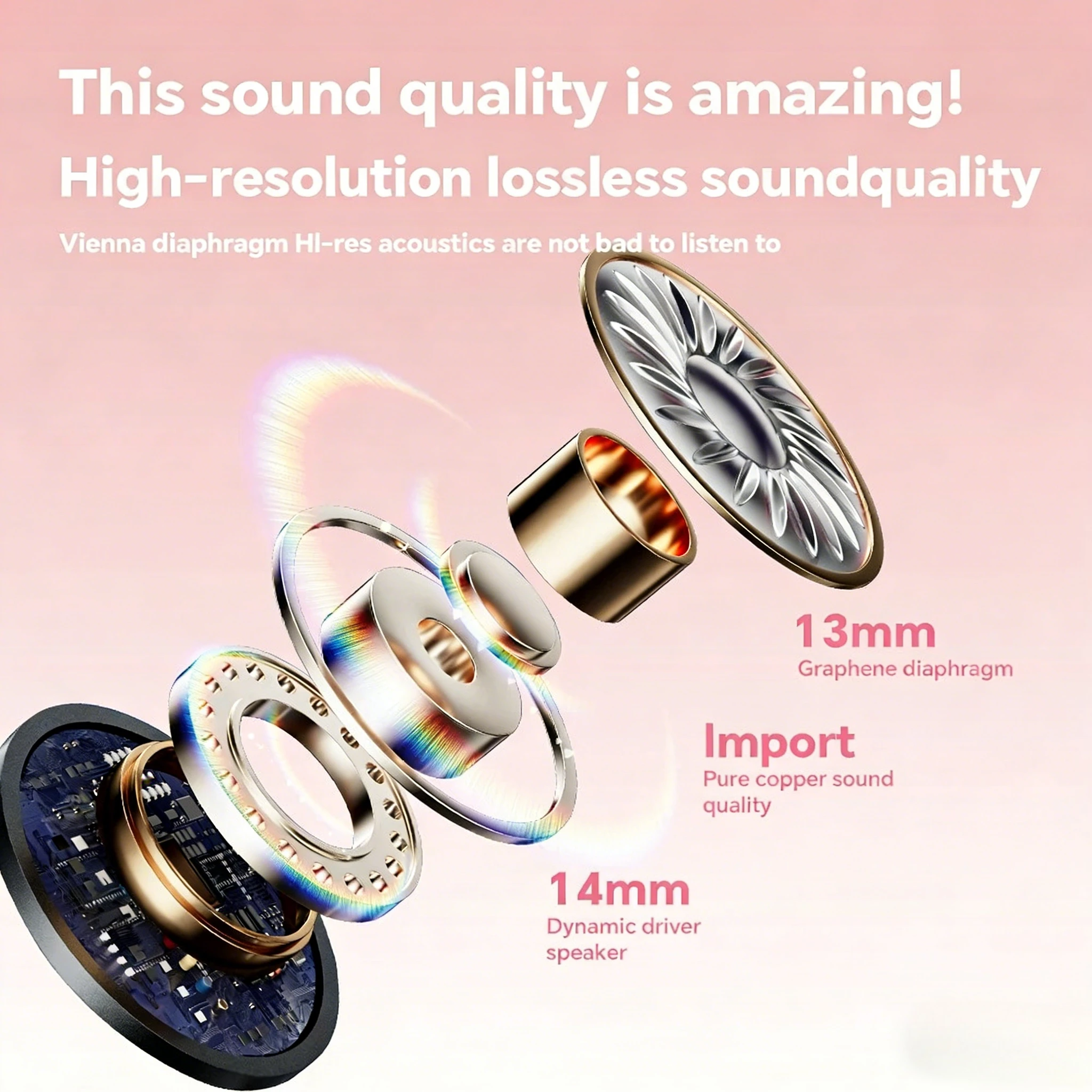 Mini TWS Wireless Bluetooth Earbuds Powerful Active Noise Cancellation Built-In Hands-Free Mic for Music Playback Voice Calls - Image 4