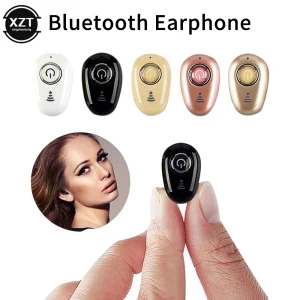 Monaural Wireless Bluetooth Headset Hidden Mini Button Sports Business Bluetooth Game Phone Headset with Microphone OPP Bag