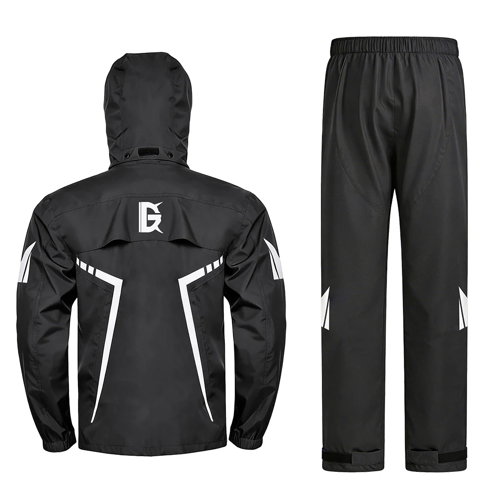 Motorcycle Raincoat Suit Rainstorm Prevention Jacket Pants Camping Hiking Fishing Raincoat Moto Raincoat Motorcyclist Rider Rain - Image 2