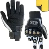Motorcycle Steel Knuckle Gloves for Men, Motorbike Armoured Protective Touchscreen Gloves with Hard Shell & Palm Padding for Racing Cycling