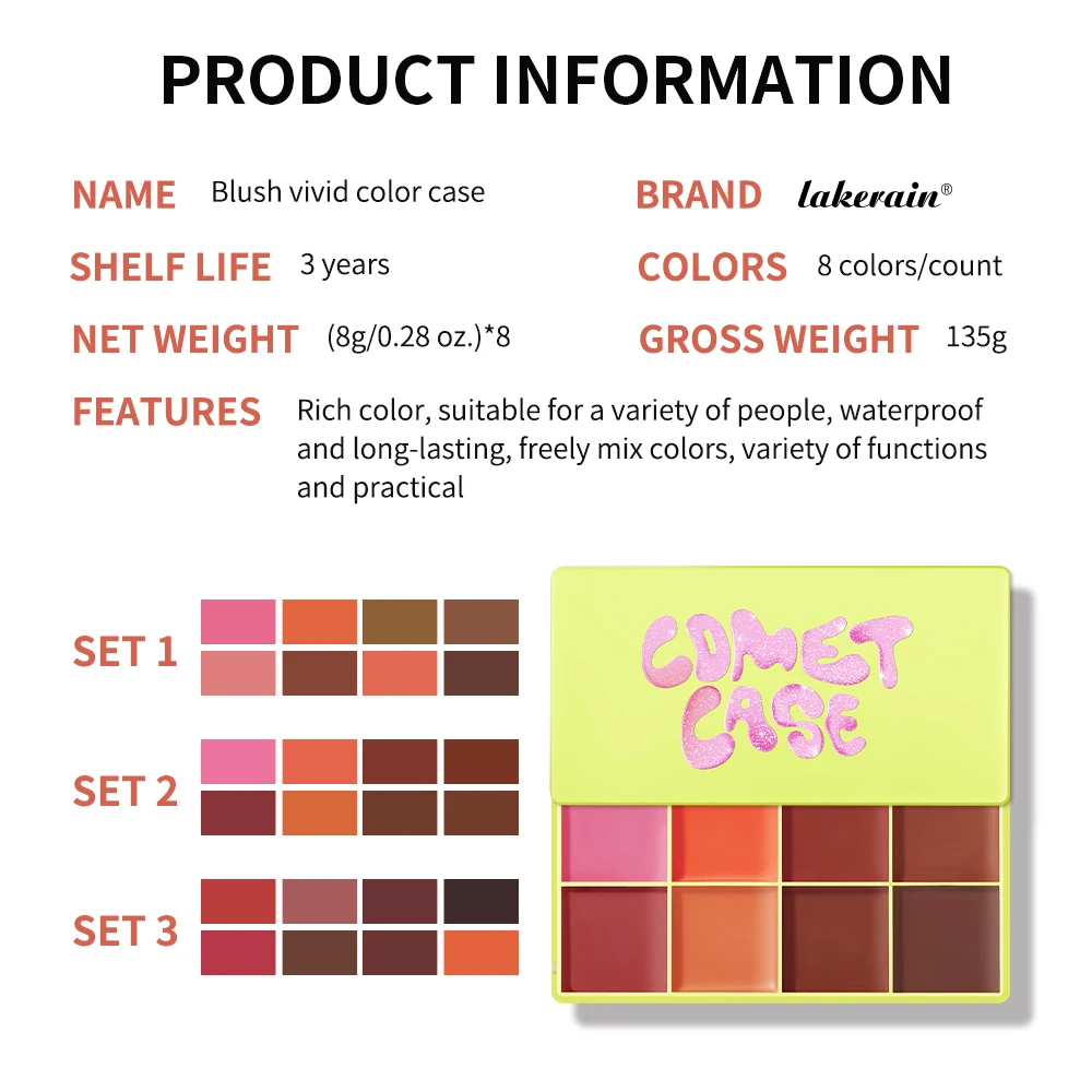 Curve Case Cream Eyebrow Cream Blush Highlighter Palette Matte Shimmer Finishes Shadow Tones Long-Lasting Cosmetics - Image 5