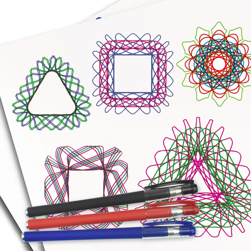 Multi-function Geometric Ruler Drawing Painting Spirograph Tools Kit for Children Educational Coloring Spiral Gears Drafting Toy - Image 4