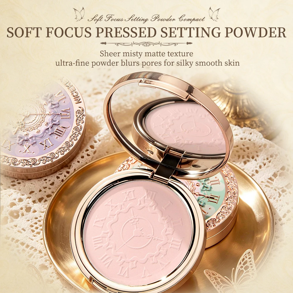 NICEKEY Soft Focus Matte Pressed Powder Palette Silky Texture Lasting Concealer Setting Powder Makeup Brightening Face Cosmetics - Image 3