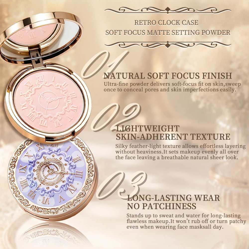 NICEKEY Soft Focus Matte Pressed Powder Palette Silky Texture Lasting Concealer Setting Powder Makeup Brightening Face Cosmetics - Image 5