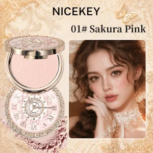 NICEKEY Soft Focus Matte Pressed Powder Palette Silky Texture Lasting Concealer Setting Powder Makeup Brightening Face Cosmetics