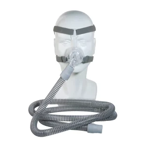 Nasal CPAP Mask with Headgear and Tube Silicon Gel Cushions for Auto CPAP Bipap Machine Sleep Apnea Anti Snoring CPAP Nasal Mask