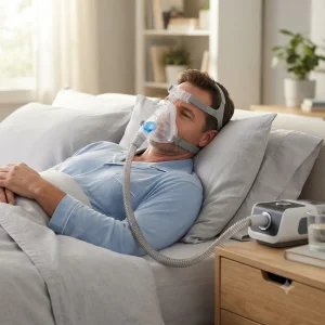 Nasal CPAP Mask with Headgear and Tube Silicon Gel Cushions for Auto CPAP Bipap Machine Sleep Apnea Anti Snoring CPAP Nasal Mask