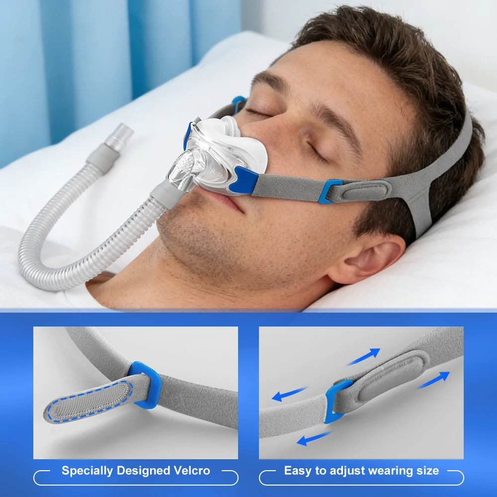 Nasal Pillow CPAP Replacement Kit with Headgear Strap, 3 Cushions, Tubing Hose and Frame All-in-One CPAP Replacement Mask Set - Image 5