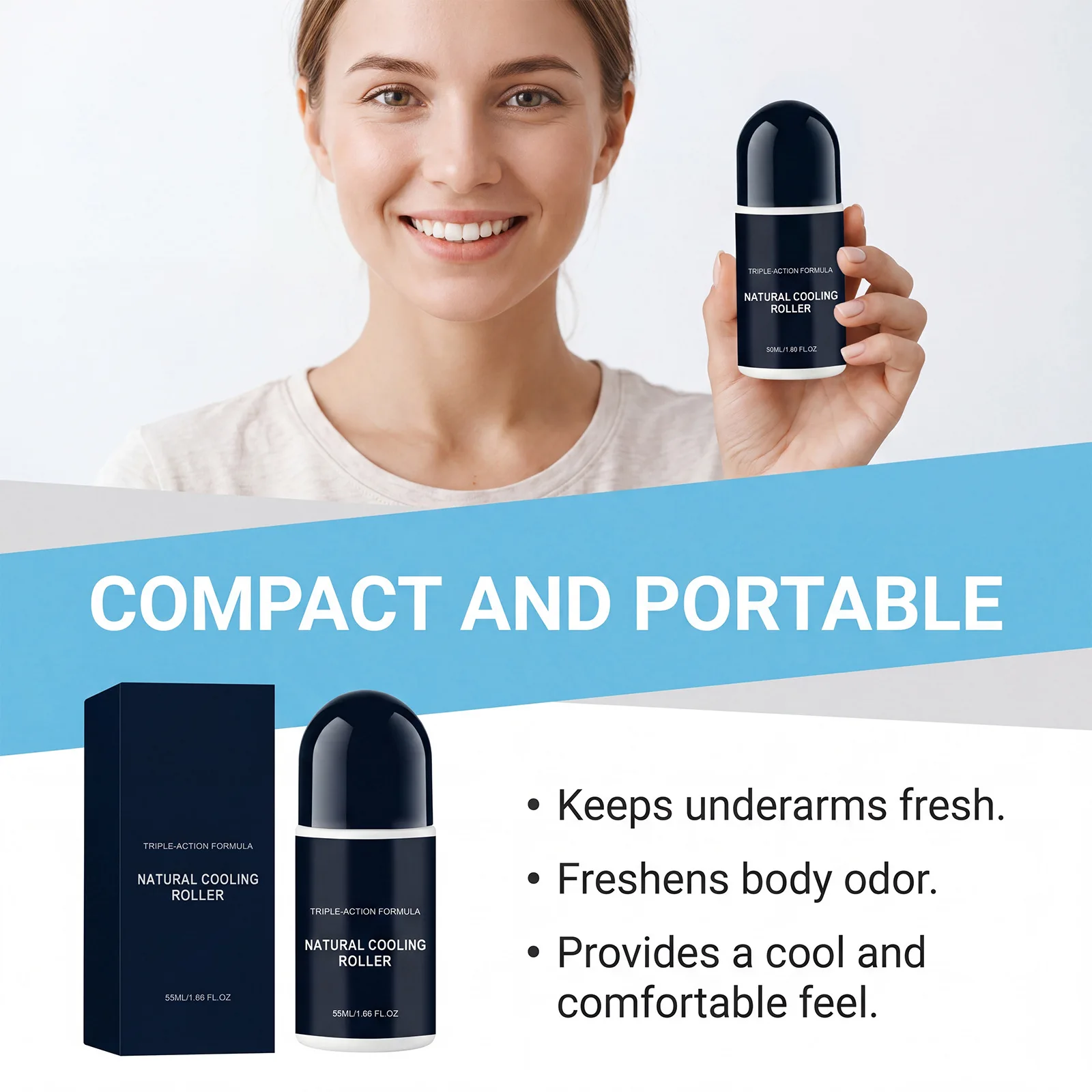 Natural Cooling Deodorizing Stick Lasting Refresh Aroma For Women Men Eliminate Odor Efficiently Underarm Odor Prevention Sticks - Image 2