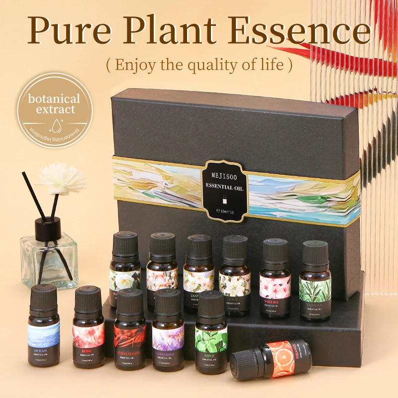 Natural Plant Aromatherapy Essential Oil Set,Air Conditioning Perfume Refill Aroma Diffuser Fragrance Humidifier Air Freshener - Image 2