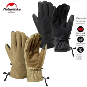 Naturehike Waterproof Skiing Gloves Motorcycle Mittens for Man Woman Camping Cycling Hiking Winter Sport Supplies Touch Screen