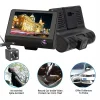 New 1080P 3-Lens Dash Cam Full HD 170° Wide Angle Car DVR Recorder G-Sensor Rear Camera for Car