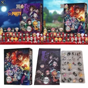 New 2D Demon Slayers Cartoon Action Figure Christmas Advent Calendar Countdown Anime PVC Toy for Christmas Holiday Gifts