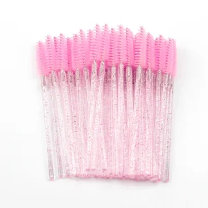 New 5/25/50Pcs Wholesale Crystal Eyelashes Brush Applicator Eyelash Brushes Plastic Mascara Wand Lashes Extension Makeup Beauty