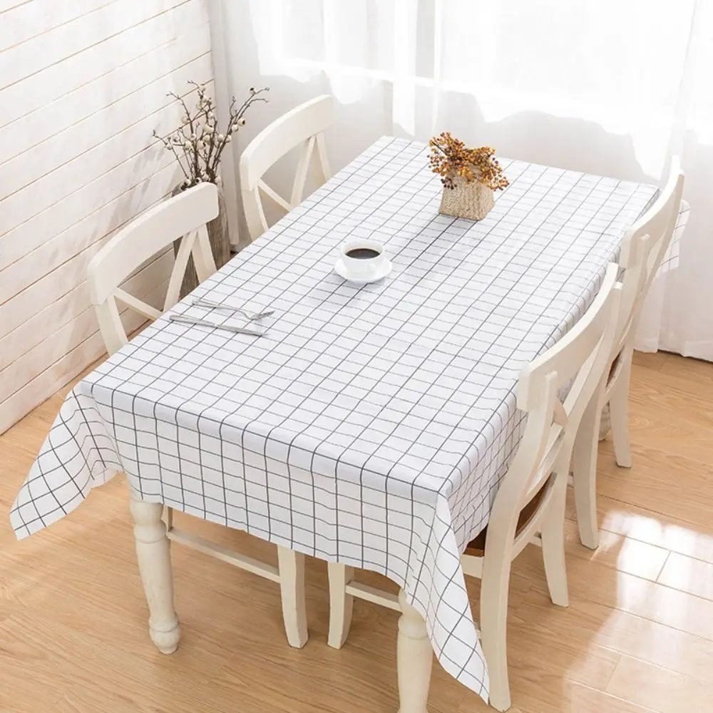 New Antifouling PEVA Tablecloth Waterproof Oilproof Rectangula Dining Table Colth Antifouling Oilcloth Home Kitchen