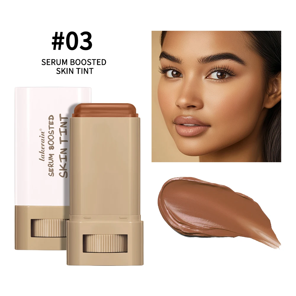 Foundation Skin Tint Balm Skin Tint Stick Waterproof Nourishing Solid Tinted Serum Face Tinted Face Contour Stick Makeup - Image 2
