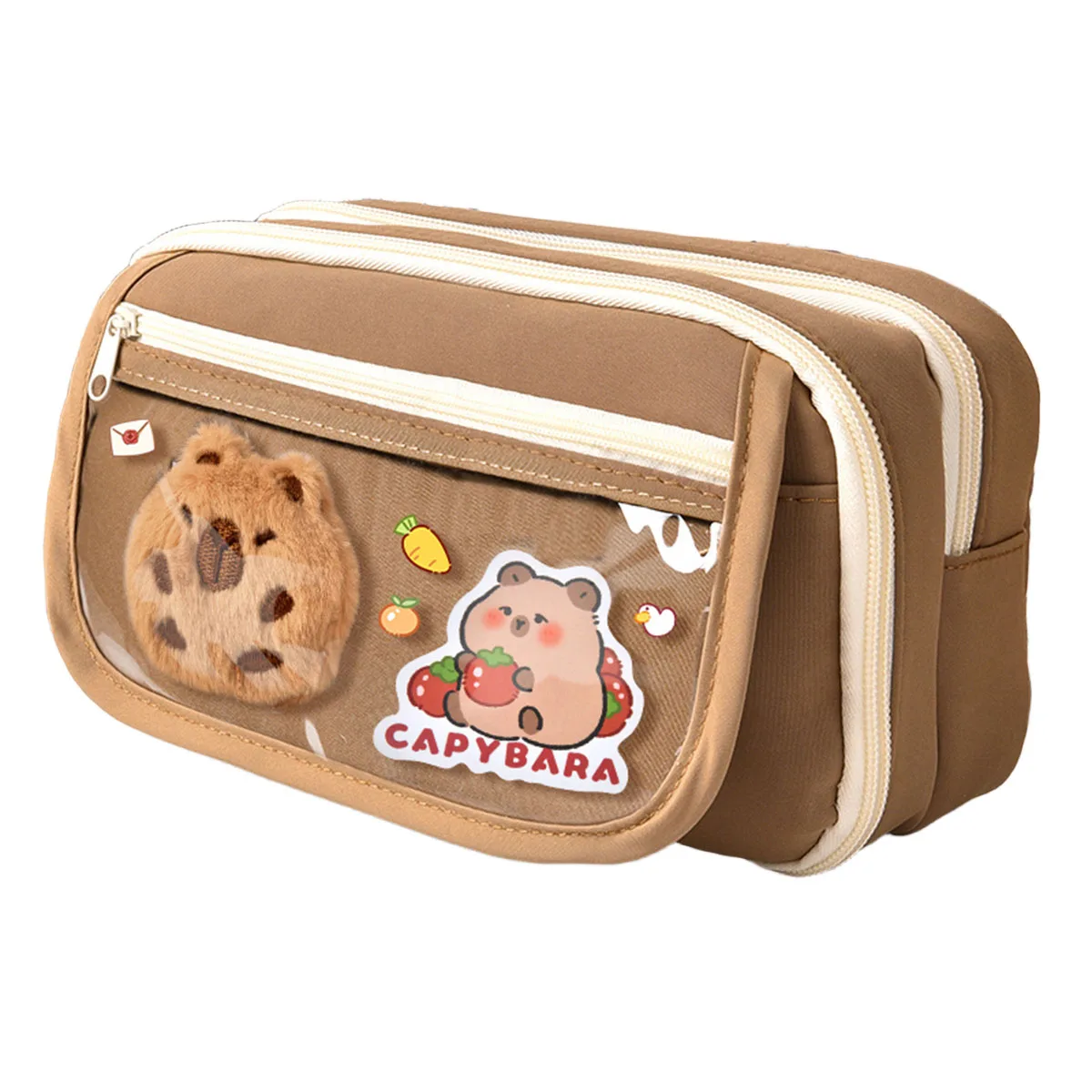 New Capybara Large Capacity Pencil Case Flip Cover Stationery Set Pencil Bag Simple Storage Bag Student School Office Supplies - Image 6